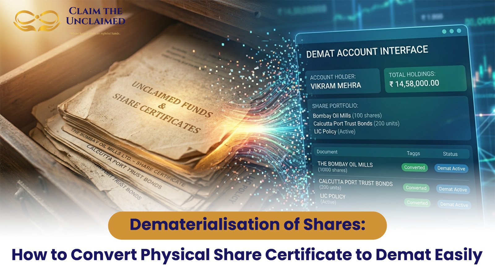 Dematerialisation of Shares: How to Convert Physical Share Certificate to Demat Easily
